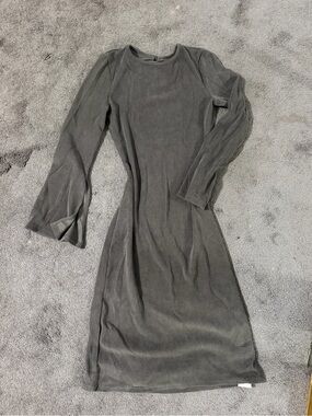 NWT Gray Oversize Open Back Dress